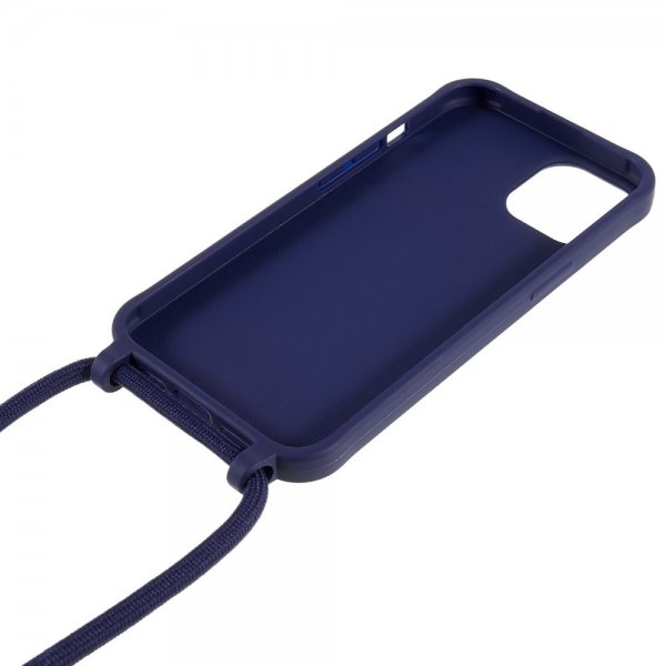 iPhone 14 Plus -kuori olkahihnalla, sininen