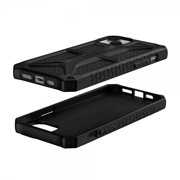 Urban Armor Gear (UAG) iPhone 14 Plus -kuori, Monarch Kevlar Black
