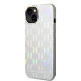Karl Lagerfeld iPhone 14 Plus -suojakuori Monogram Iridescent Silver