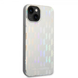 Karl Lagerfeld iPhone 14 Plus -suojakuori Monogram Iridescent Silver