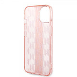 Karl Lagerfeld iPhone 14 Plus Kuori Monogram Vertical Stripe Pink
