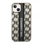 Karl Lagerfeld iPhone 14 Plus -suojakuori Monogram Vertical Stripe Musta