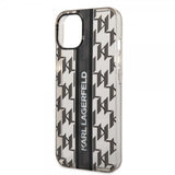Karl Lagerfeld iPhone 14 Plus -suojakuori Monogram Vertical Stripe Musta