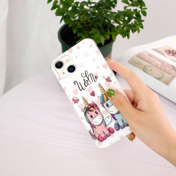 iPhone 14 Plus -kuori, jossa kuvio U & Me