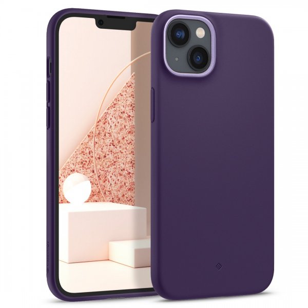 Caseology iPhone 14 Plus -suojakuori ja näytönsuoja Nano Pop 360 Grape Purple