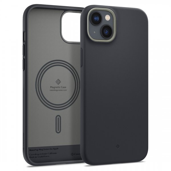Caseology iPhone 14 Plus -suojakuori Nano Pop Mag, Black Sesame