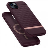 Caseology iPhone 14 Plus -suojakuori Parallax Mag Burgundy Bean