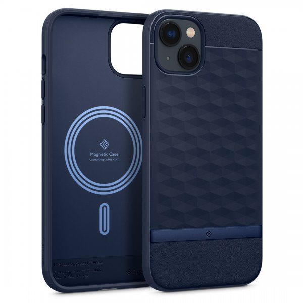 Caseology iPhone 14 Plus -suojakuori, Parallax Mag, Midnight Blue