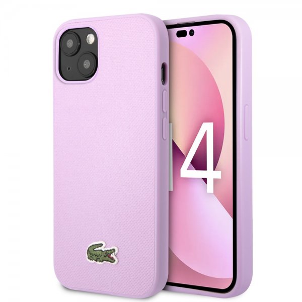 Lacoste iPhone 14 Plus -kuori, Petit Piqué Logo, violetti