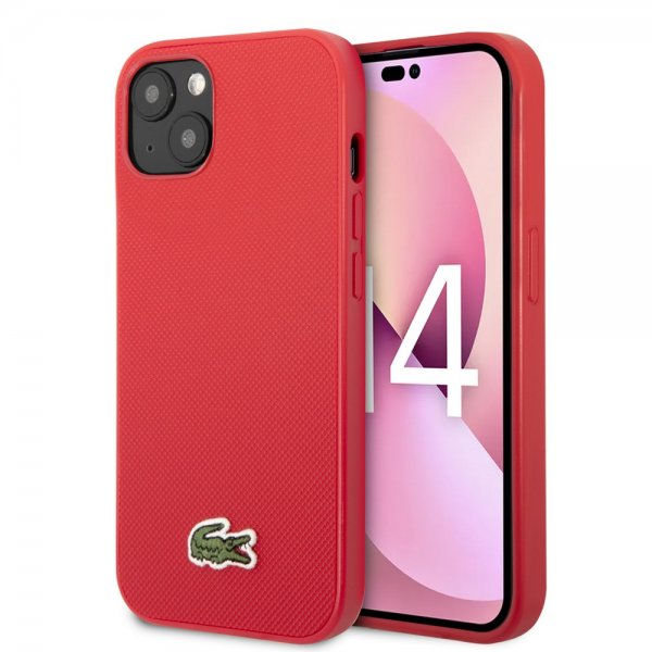 Lacoste iPhone 14 Plus -kuori Petit Pique Logo Punainen