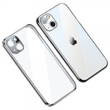 Sulada iPhone 14 Plus -kuori, hopeanvärinen pinnoitettu reuna