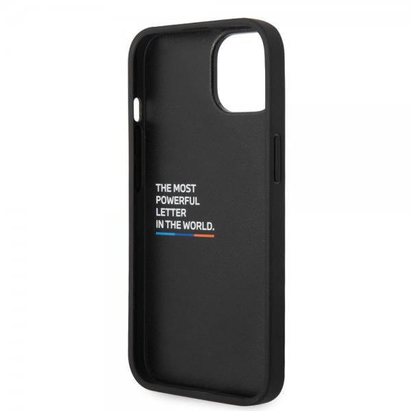 BMW iPhone 14 Plus Kuori Tikattu Musta