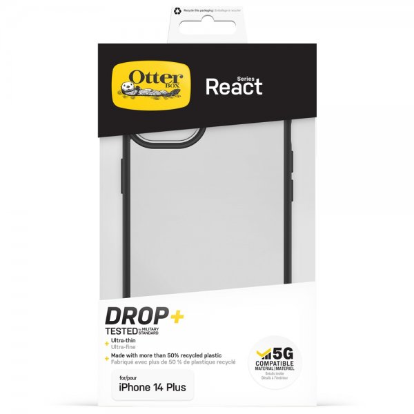 Otterbox iPhone 14 Plus -suojakuori React Black Crystal