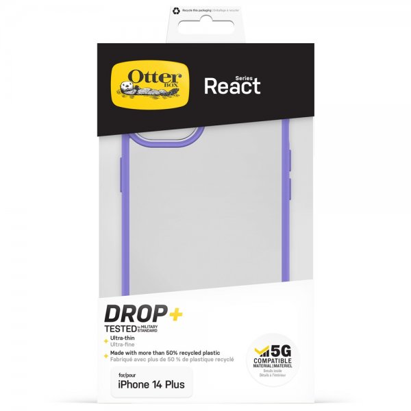 Otterbox iPhone 14 Plus -suojakuori React Purplexing