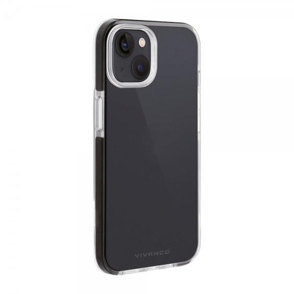 Vivanco iPhone 14 Plus -kuori Rock Solid, musta/kirkas