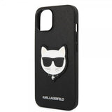 Karl Lagerfeld iPhone 14 Plus Saffiano Choupette -kuori, musta
