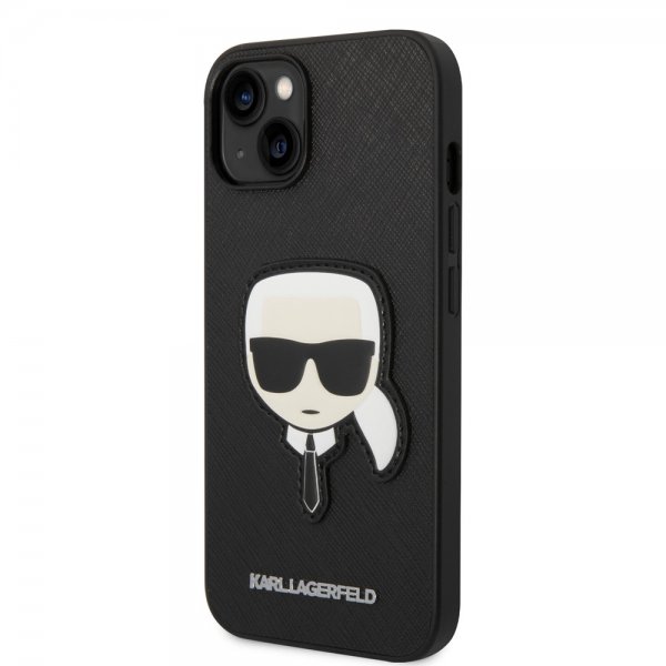 Karl Lagerfeld iPhone 14 Plus Saffiano Karl Musta kuori