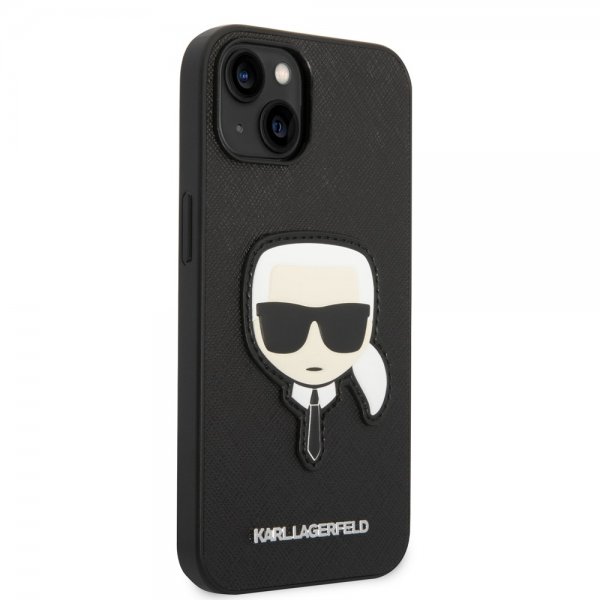 Karl Lagerfeld iPhone 14 Plus Saffiano Karl Musta kuori