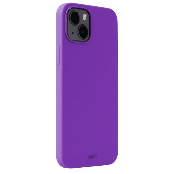 holdit iPhone 14 Plus -silikonikuori, kirkkaan violetti