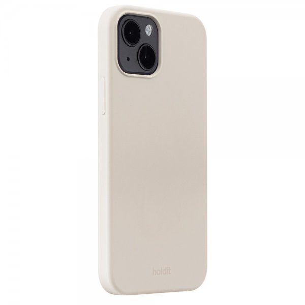 holdit iPhone 14 Plus Silikonisuojakuori Light Beige