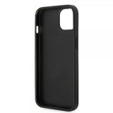 Karl Lagerfeld iPhone 14 Plus -suojakuori Solid Glitter Plaque Logo Musta