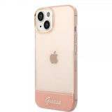 Guess iPhone 14 Plus Läpikuultava Ruusu -kuori