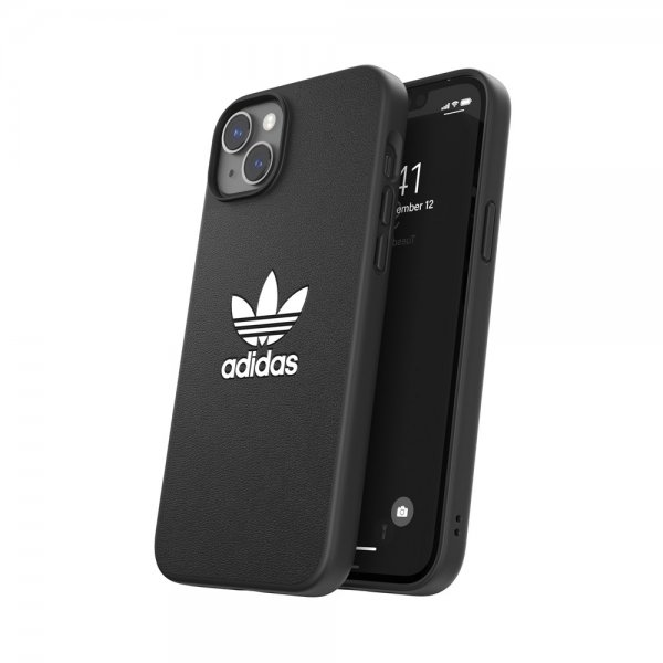 Adidas iPhone 14 Plus -kuori, Trefoil Snap Case, musta