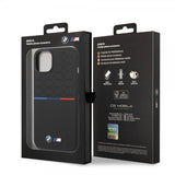BMW iPhone 14 Plus kuori Tricolor Line & Logo musta