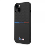 BMW iPhone 14 Plus kuori Tricolor Line & Logo musta