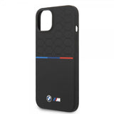 BMW iPhone 14 Plus kuori Tricolor Line & Logo musta