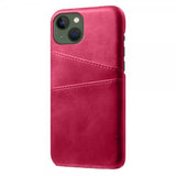 iPhone 14 Plus -kuori, kaksi korttipaikkaa, magenta