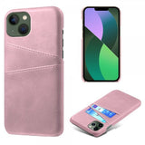 iPhone 14 Plus -kuori, kaksi korttipaikkaa, ruusukulta
