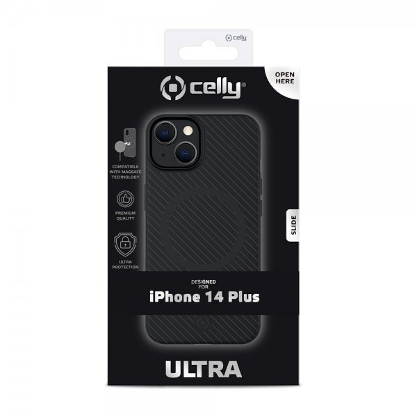 Celly iPhone 14 Plus -suojakuori ULTRAMAG Musta