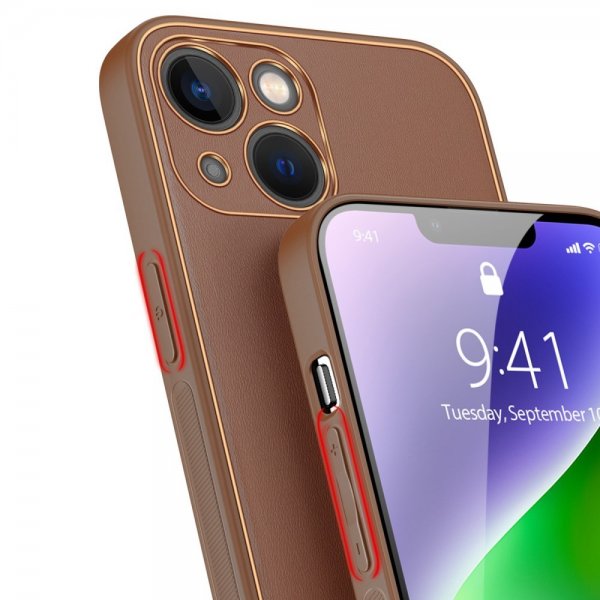 Dux Ducis iPhone 14 Plus -suojakuori YOLO Series, ruskea