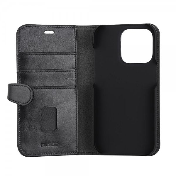 Buffalo iPhone 14 Pro -kotelo 2-in-1 Irrotettava lompakko musta