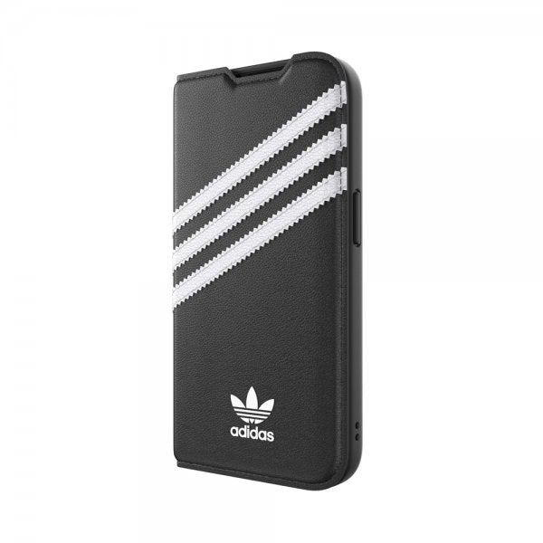Adidas iPhone 14 Pro -kotelo 3 Stripes Booklet Case musta valkoinen