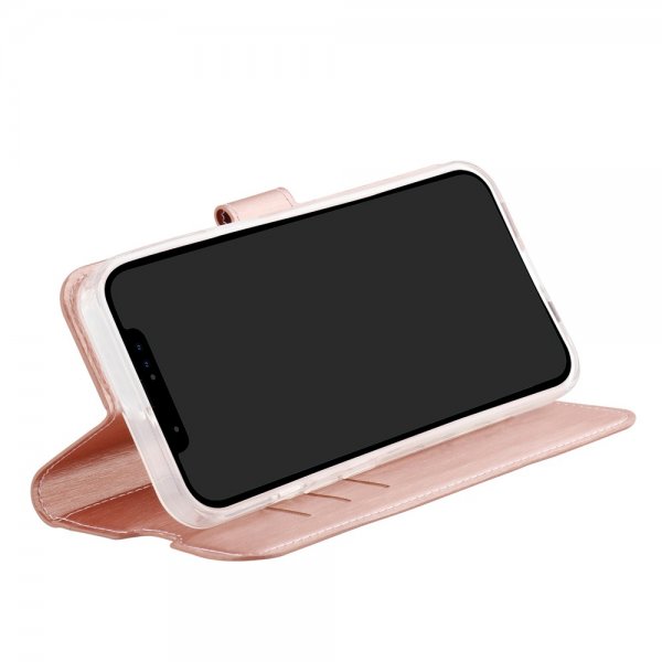 Vivanco iPhone 14 Pro -suojakuori Classic Wallet ruusukulta