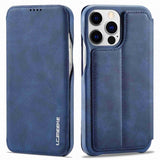Lc.Imeeke iPhone 14 Pro Flip-suojakotelo, sininen
