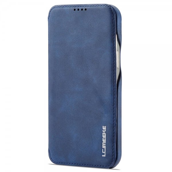 Lc.Imeeke iPhone 14 Pro Flip-suojakotelo, sininen