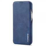 Lc.Imeeke iPhone 14 Pro Flip-suojakotelo, sininen