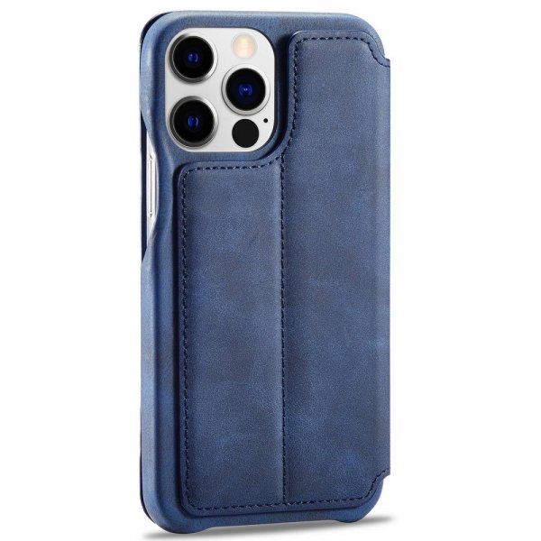 Lc.Imeeke iPhone 14 Pro Flip-suojakotelo, sininen