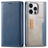 Lc.Imeeke iPhone 14 Pro Kuori Korttipaikka Ulkopuolella Sininen