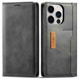 Lc.Imeeke iPhone 14 Pro -suojakuori korttipaikalla, ulkopuoli musta
