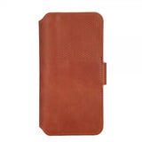 Krusell iPhone 14 Pro -suojakuori, nahkainen PhoneWallet, konjakinruskea