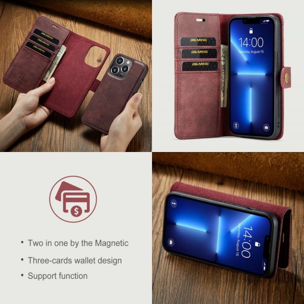 Dg.Ming iPhone 14 Pro Irrotettava kuori punainen