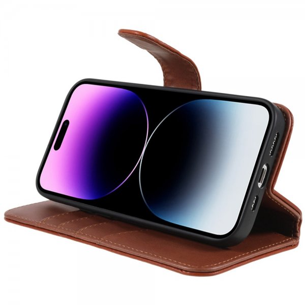 Nordic Covers iPhone 14 Pro -suojakuori MagLeather Maple Brown