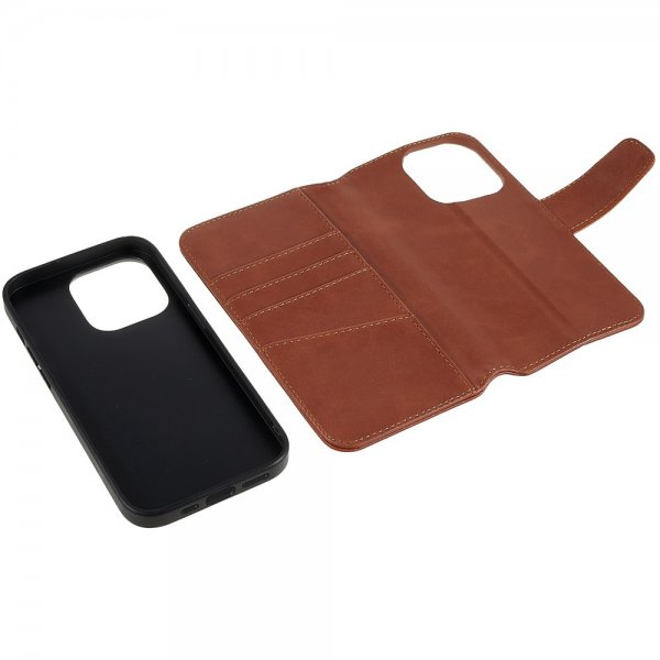 Nordic Covers iPhone 14 Pro -suojakuori MagLeather Maple Brown