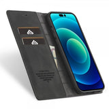 Lc.Imeeke iPhone 14 Pro Suojakotelo Korttipaikalla Flip Musta