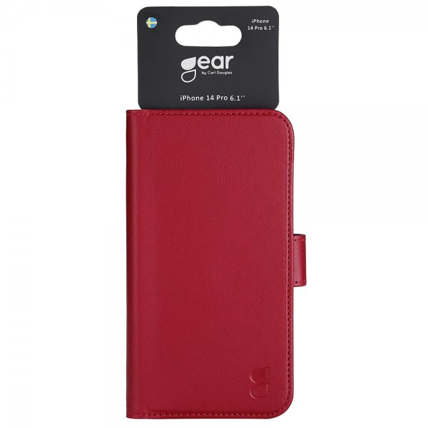 Gear iPhone 14 Pro Kuoret korttipaikalla Punainen