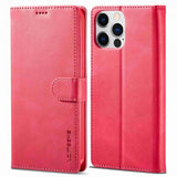 Lc.Imeeke iPhone 14 Pro -suojakuori korttipaikalla ja jalustatoiminnolla, magenta